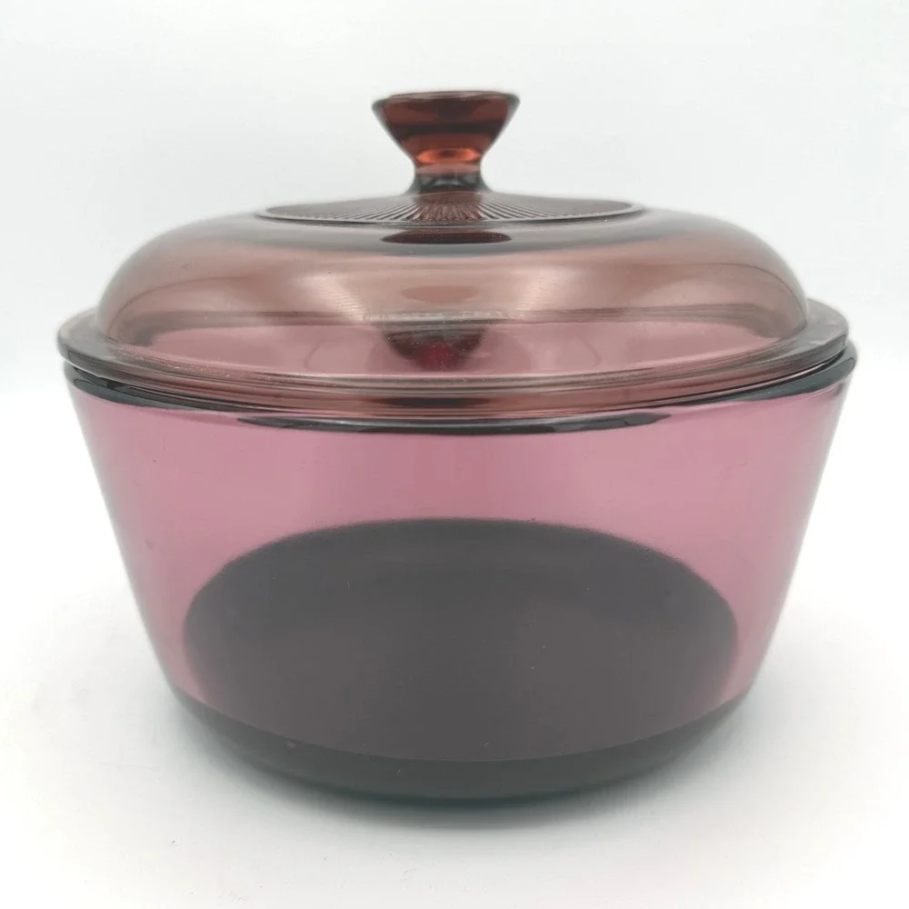 Corning‎ Visions Saucepan 1.5L Cranberry Glass V-1.5-B Pot with Lid